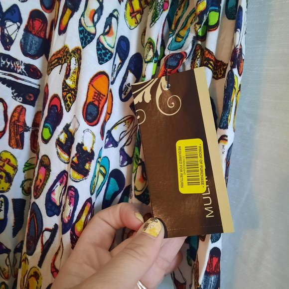 NWT Multiples Long Sleeve Shoe Pattern Tunic/Mini Dress  *BOGO* - Picture 8 of 8